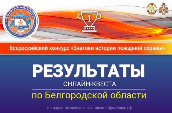 Результаты онлайн-квеста «Знатоки истории пожарной охраны. Белгородская область»