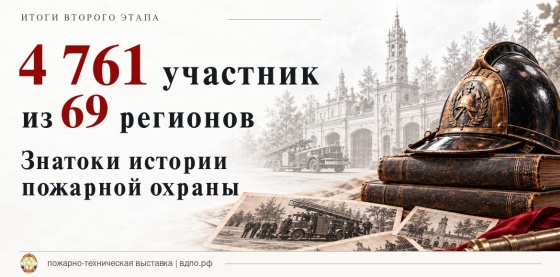 4 761 участник из 69 регионов: итоги второго этапа конкурса «Знатоки истории пожарной охраны»